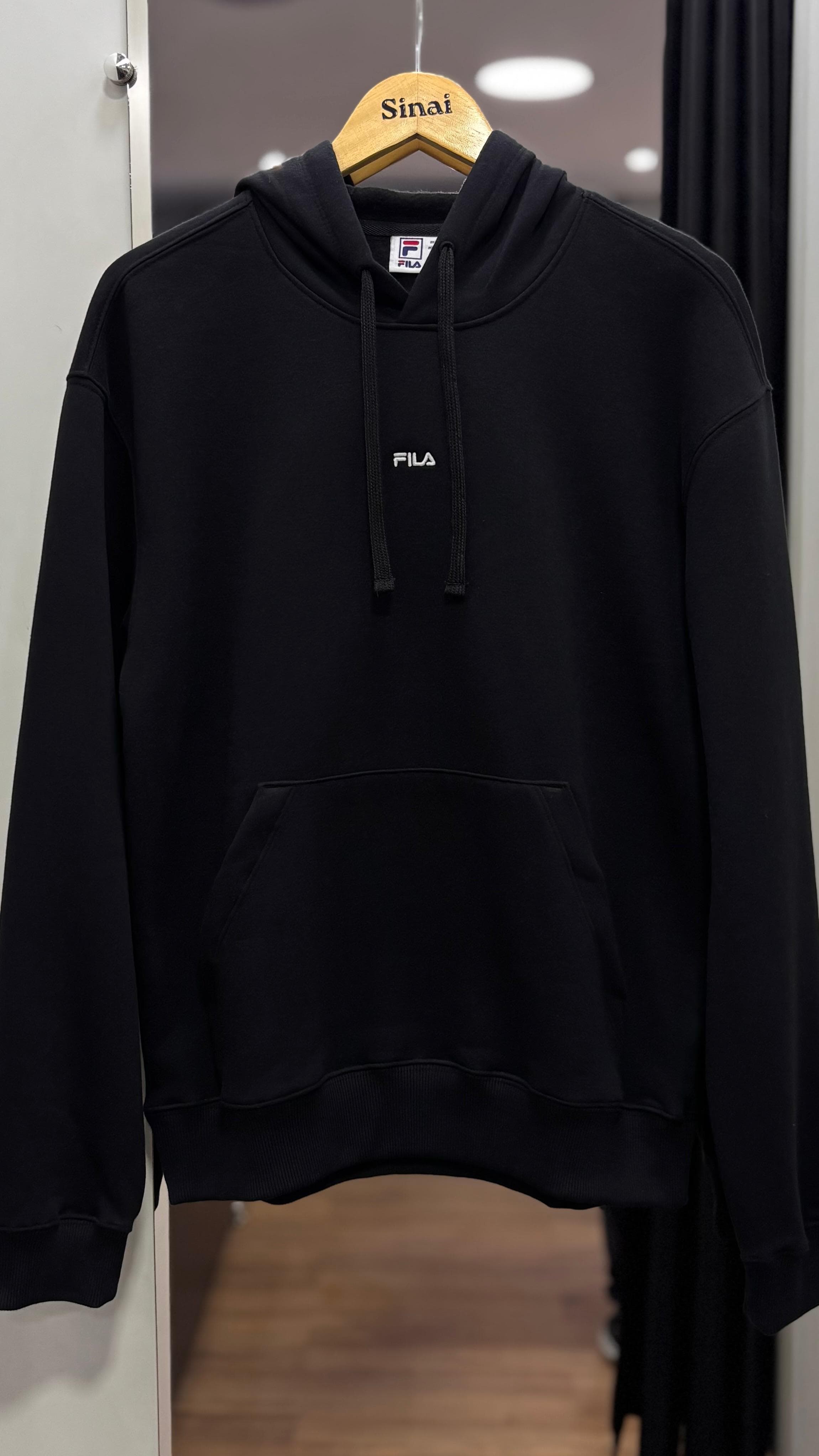 Moletom Fila  - Logo Bordado Preto