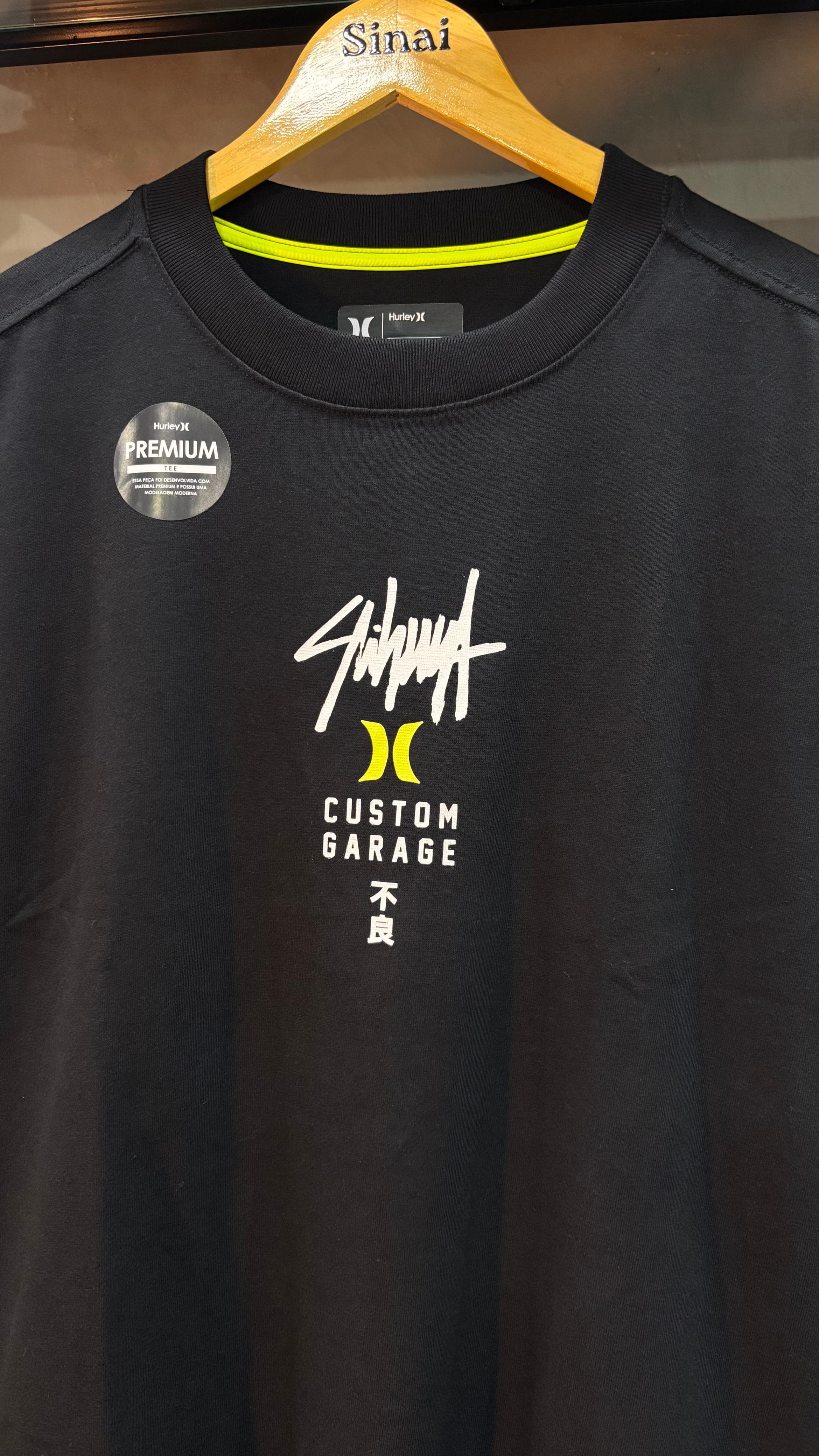 Camiseta Hurley - Esp Signature Block Preto